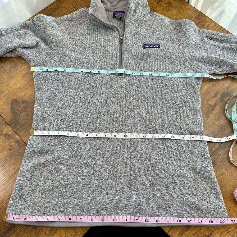 Patagonia Women’s Better Sweater Quarter Zip Fleece Light, Gray Heather, Large - Picture 12 of 16